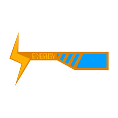 Isolated video game energy progress bar - Vector