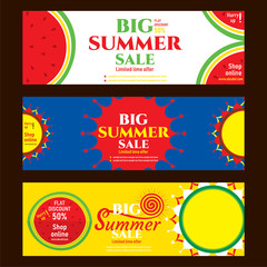creative hot summer sale banner design