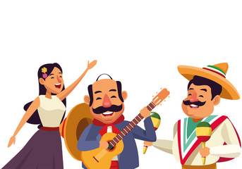 mexican traditional culture icon cartoon