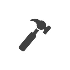 Claw hammer vector icon. filled flat sign for mobile concept and web design. Hammer glyph icon. Repair service symbol, logo illustration. Vector graphics