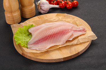 Raw tilapia fish