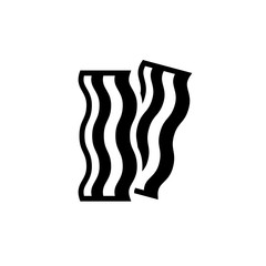Bacon stripe black icon on white background