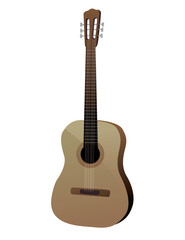 Obraz na płótnie Canvas acoustic guitar isolated