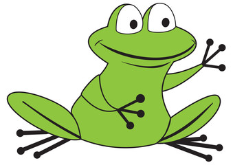 Cute cartoon frog