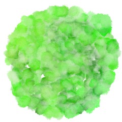 watercolor pastel green, pale green and beige color. circular painting graphic background illustration