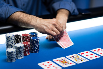 Texas Hold 'em poker tournament at the casino