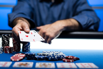 Hold 'em Texas poker tournament at casino
