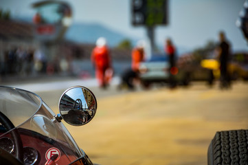 Naklejka premium Lotus 1821 P2 in Circuit de Barcelona, Catalonia, Spain.