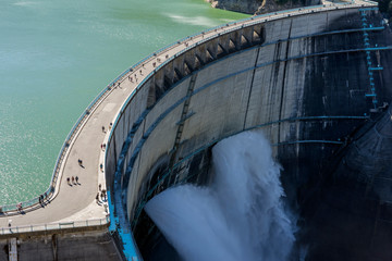 Hydro Power Station And People