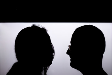 silhouette of a man and woman