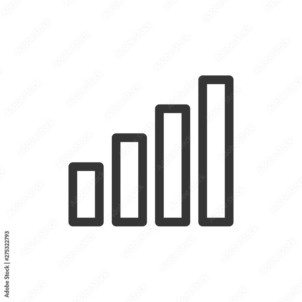 Leinwandbilder Growing Graph icon template black color editable. Growing Graph symbol vector sign isolated on white background. Simple logo vector illustration for graphic and web design.