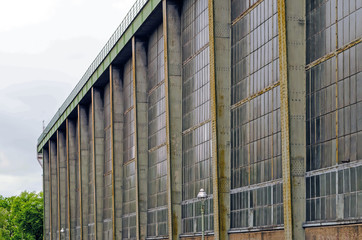 Fototapeta na wymiar Facade of Art Nouveau Industrial Building in Berlin, Germany