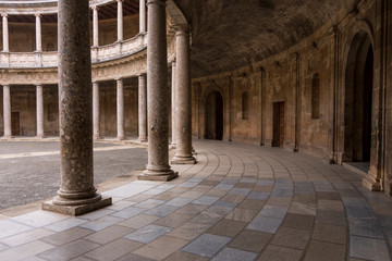 Interior of the Palace of Carlos V in the monument of the Alhambra and Generalife, a special place. Granada (Spain) © Jorge Fuentes