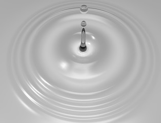 Fototapeta na wymiar 3d rendering of a water drop isolated in studio background.