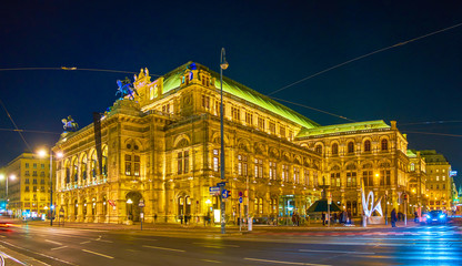 The famous Opera House in Vienna, Austria