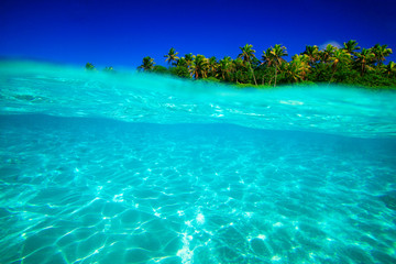 view of tropical island in sea
