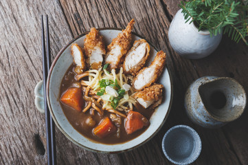 Japanese curry with udon noodle.