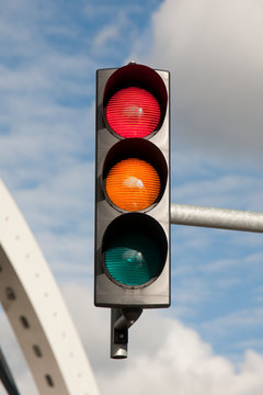 Close up of traffic light