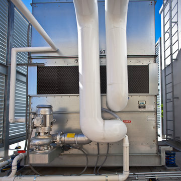Water Tubes on a Building Roof