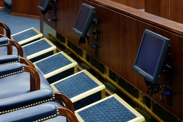 Viewing Screens in Jury Box