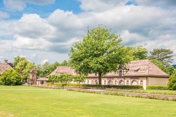 Obraz premium Castle and Monastery Corvey (Kloster Corvey ) UNESCO world heritage (Weltkulturerbe) Höxter North Rhine-Westphalia