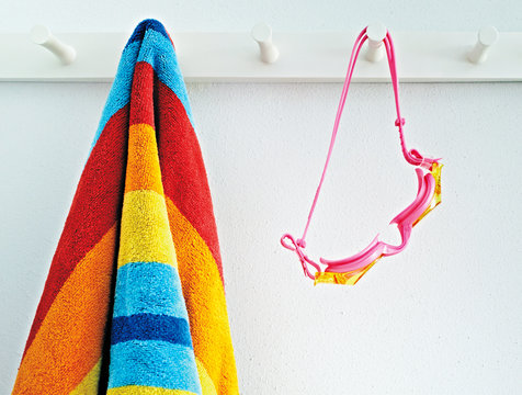 Beach Towel and Goggles