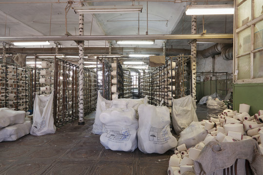 Equipment in textile factory