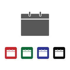 Calendar vector icon. Element of interface for mobile concept and web apps illustration. Thin glyph icon for website design and development, app development. Vector icon