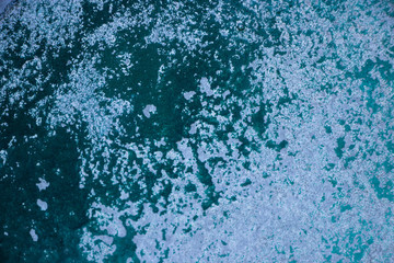 Green painted worn dirty metal texture background