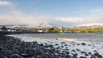 Winter on the Antrim Hills above Ballygally, County Antrim, Northern Ireland.