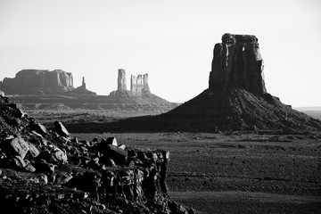 The early morning in Monument Valley.