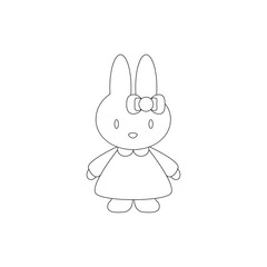A rabbit toy icon for baby gift