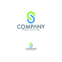 Modern letter S logo design template