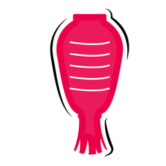 Isolated islamic lamp over a white background - Vector