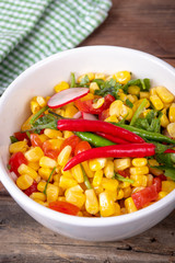 mexican fresh corn salad bowl