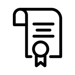 scroll and paper - minimal line web icon. simple vector illustration. concept for infographic, website or app.