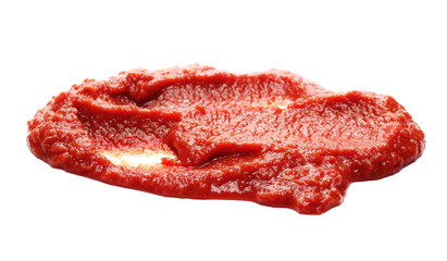 Tomato paste, organic pure texture,  isolated on white background