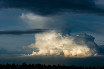 Obraz na płótnie Canvas Stormy sky with heavy clouds.