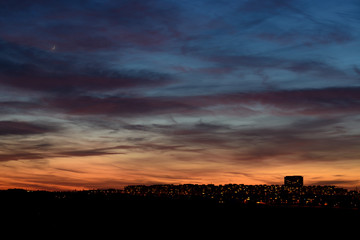 Beautiful sunset sky