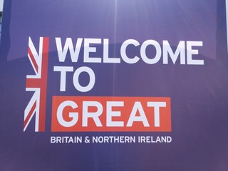 Fototapeta premium welcome to great britain huge poster on wall
