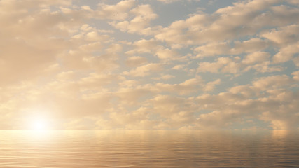 Sunset over water surface