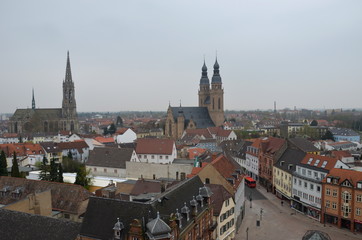view over the city of Speyer, Germany