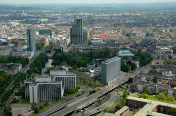 view over city of Dusseldorf, Germany