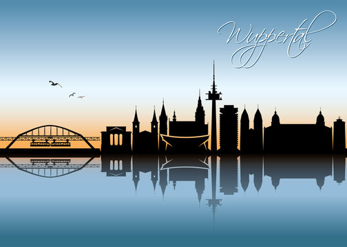 Wuppertal skyline - Germany - vector illustration
