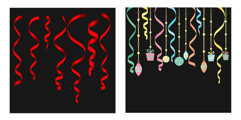 Colorful party confetti on white background