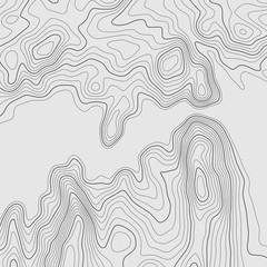 Topographic map lines background. Abstract vector illustration. Contour vector map.