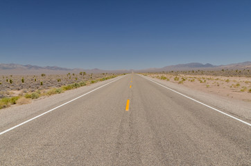 Fototapeta na wymiar Extraterrestrial Highway between Crystal Springs and Rachel (Lincoln county, Nevada, USA)