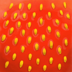 Strawberry close-up made with watercolor