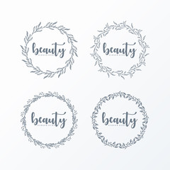 feminine logo simple illustration bundle