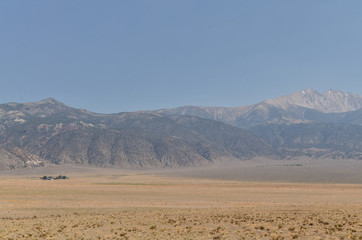 Queen Valley and western slopes of White Mountains on the border of Nevada and California